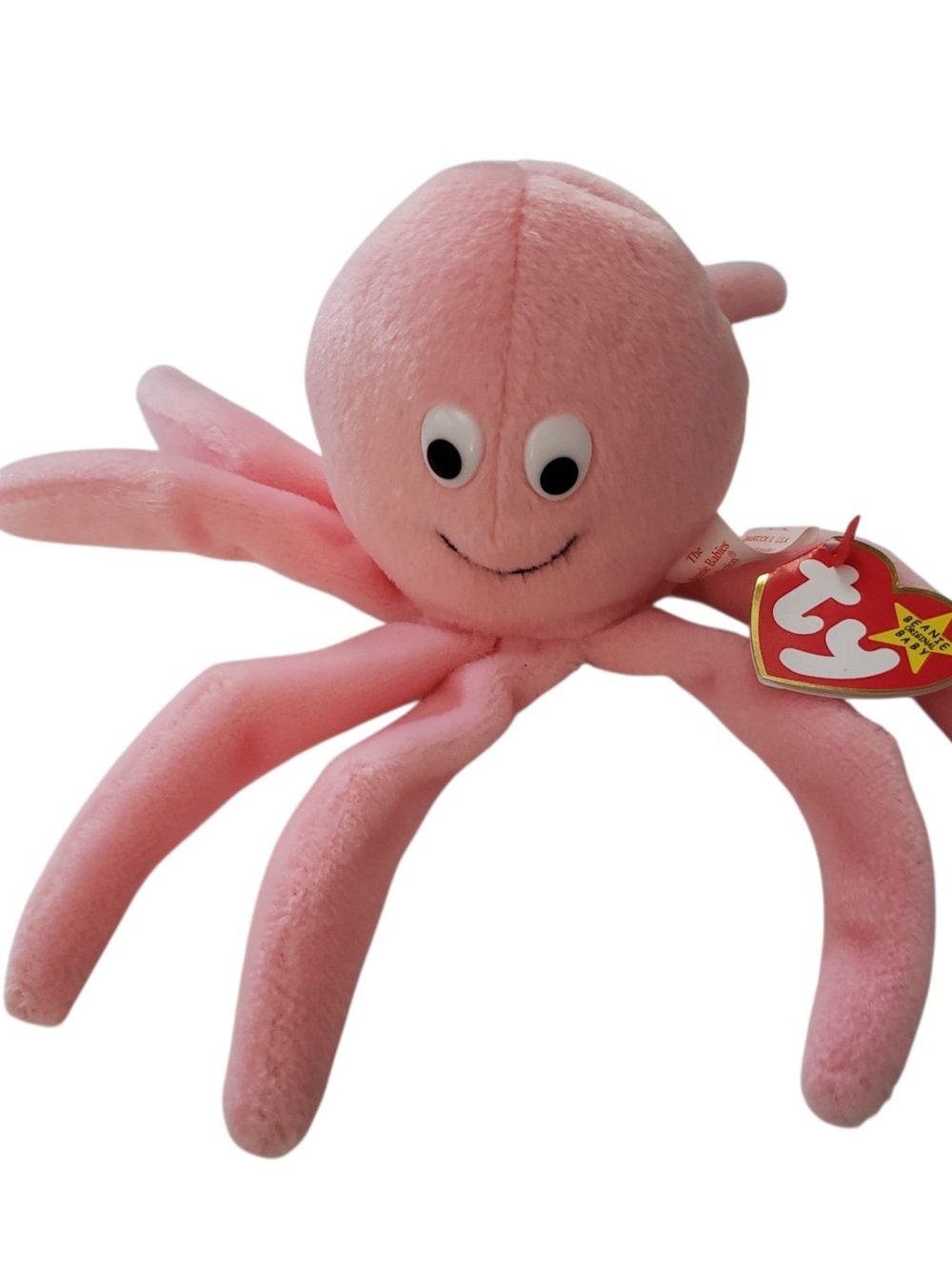 Ty Pink Octopus Plush Toy - Cute Soft Sea Creature
